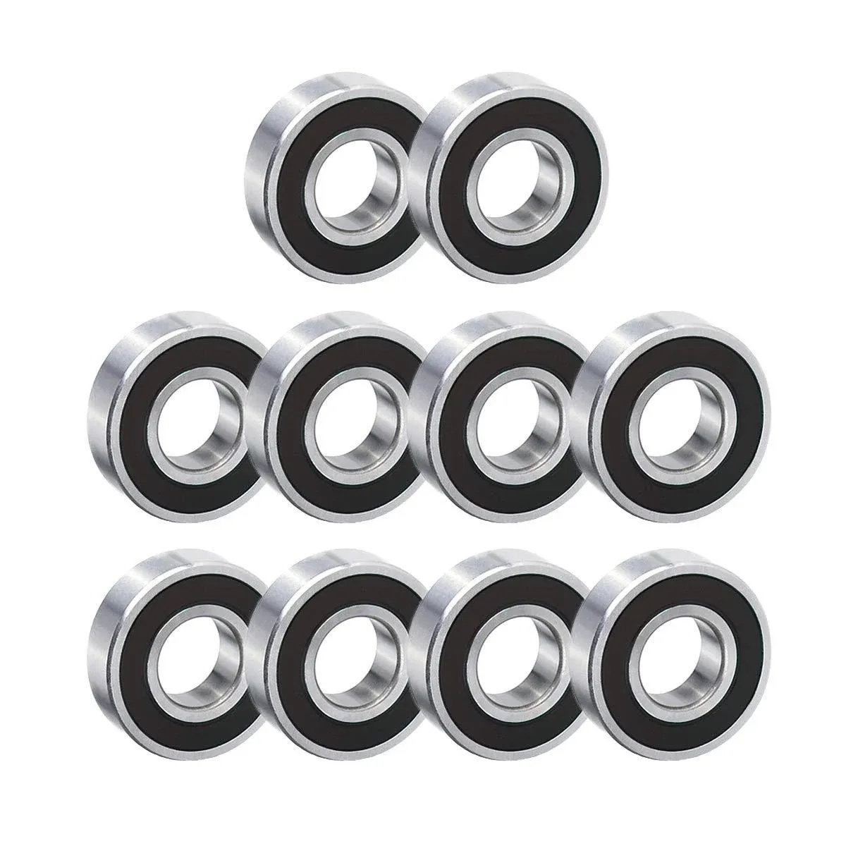 10pcs 6000-2RS Double Rubber Seal Bearings 10x26x8mm Deep Groove Ball Bearings