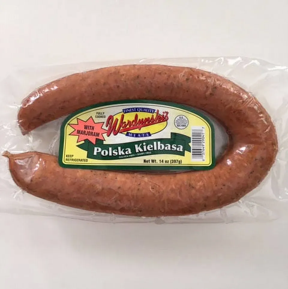 Wardynski's Meats Polish Sausage, with Marjoram - 14 oz