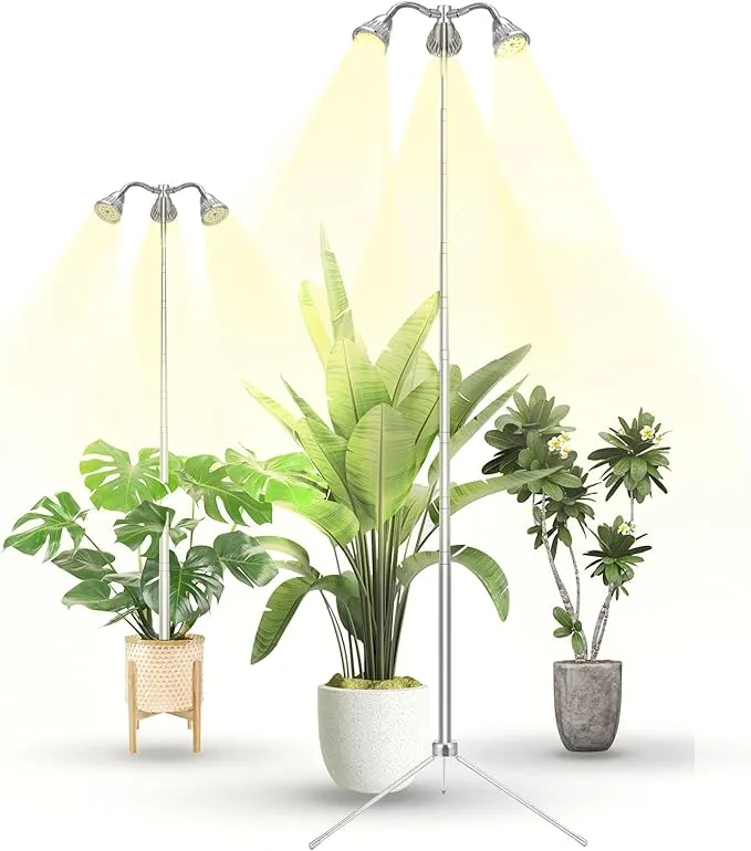 TAURUSY Grow Lights for Indoor Plants Full Spectrum with Detachable Tripod Stand 1055 Inches Height Adjustable Aluminum Alloy