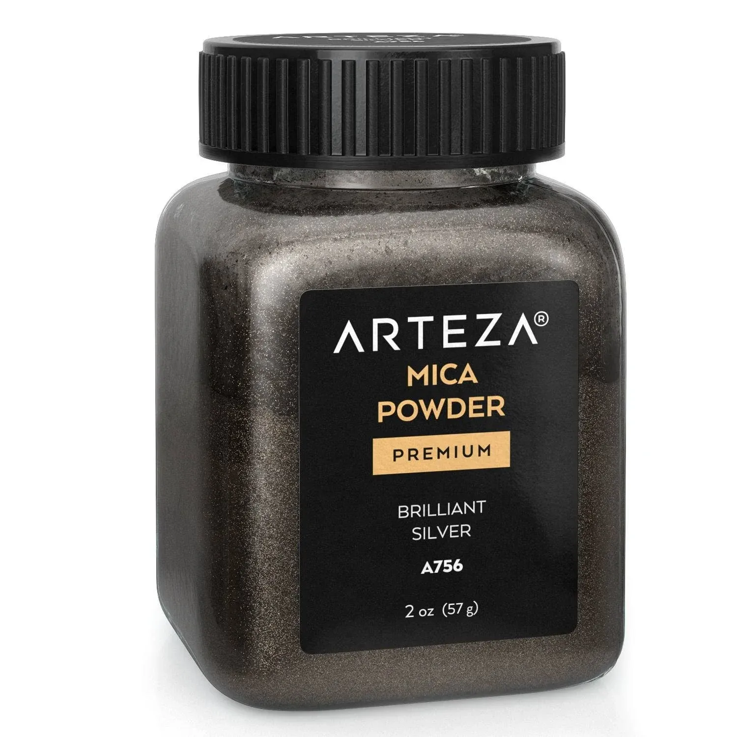 Arteza Mica Powder 57g, Single Color, Brilliant Silver - A756 (artz-3507)