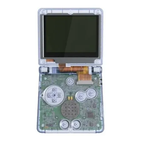 IPS Ready Upgraded eXtremeRate Clear Atomic Purple Custom Replacement Housing Shell for Gameboy Advance SP GBA SP – Compatible with Both IPS & Standard LCD – Console & Screen NOT Included