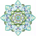 Uniquilling Quilling Kit, Paper Quilling Kits, 16 * 20-in Green Mandala Paper Filigree Kits with Quilling Tools& Using Manual, DIY Quilling Artwork Modern Wall Art for Living Room