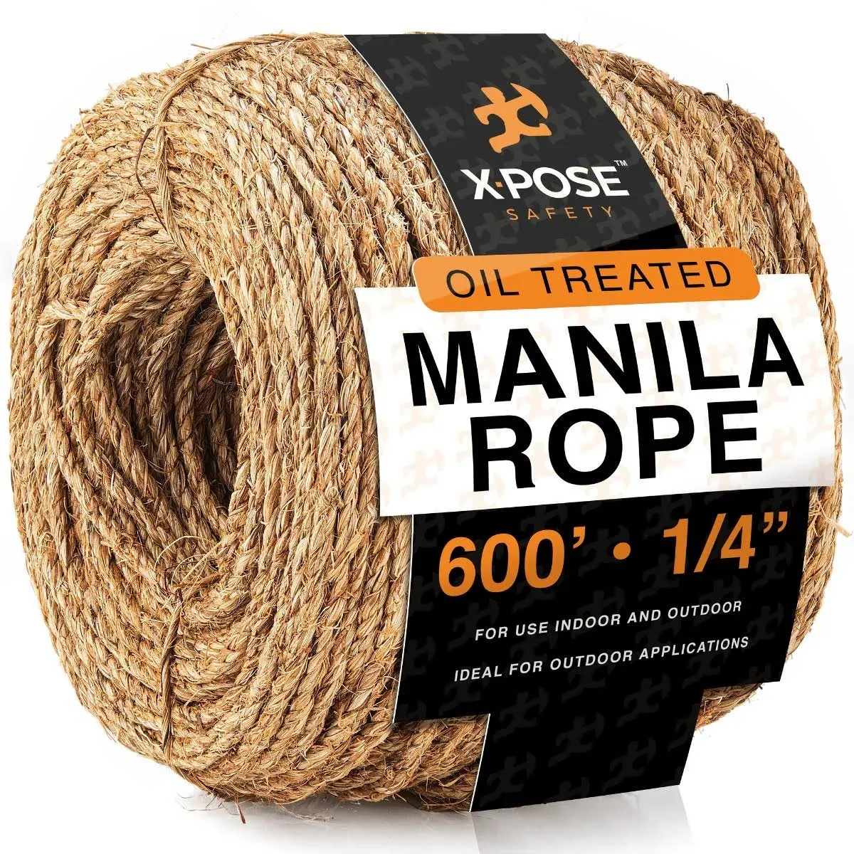 Manila Rope - 3 Strand Cordage Twisted Braided Rope