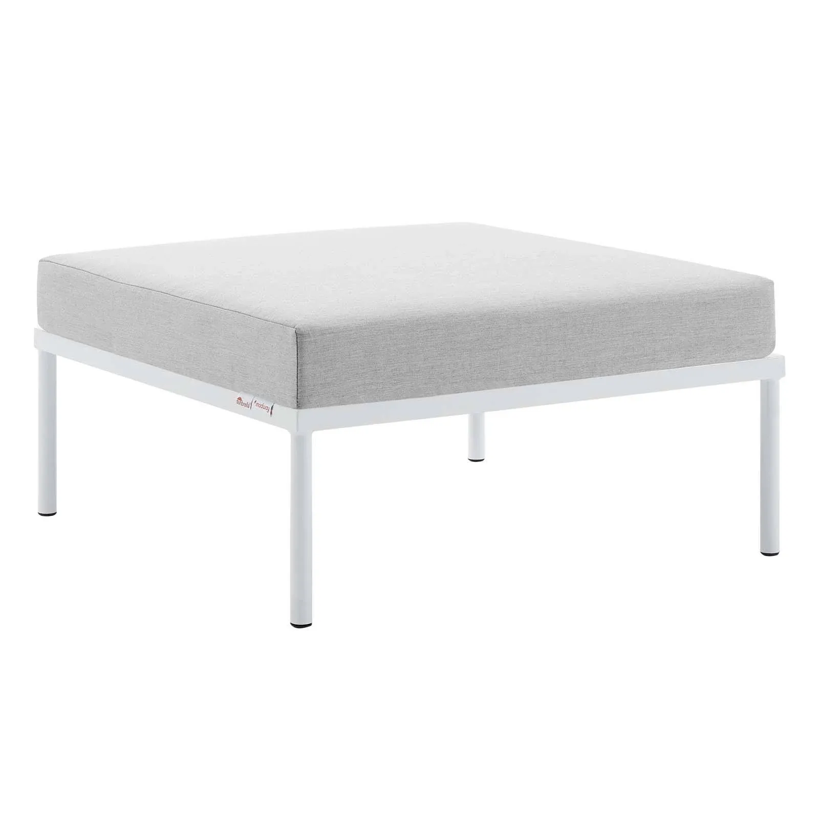 Modway Harmony Sunbrella Outdoor Patio Aluminum Ottoman - Gray