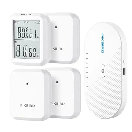 Wifi Thermometer Hygrometer 3 Pack, Indoor Outdoor Wireless Temperature Humidity