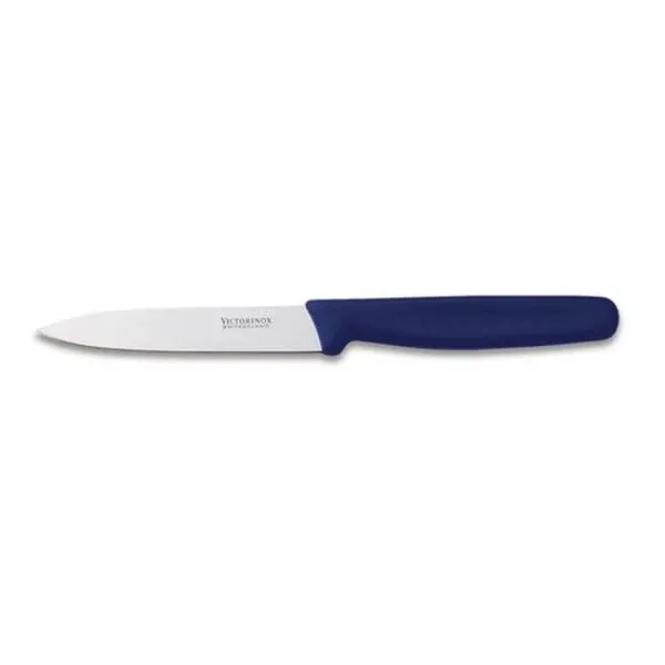 Victorinox Paring, 4" Spear Point, Large Blue Polypropylene Handle