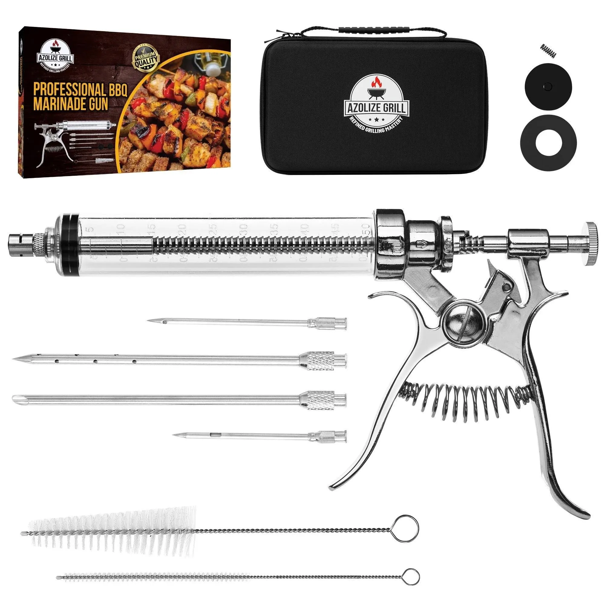 Azolize Professional Automatic BBQ Meat Injector Gun Kit