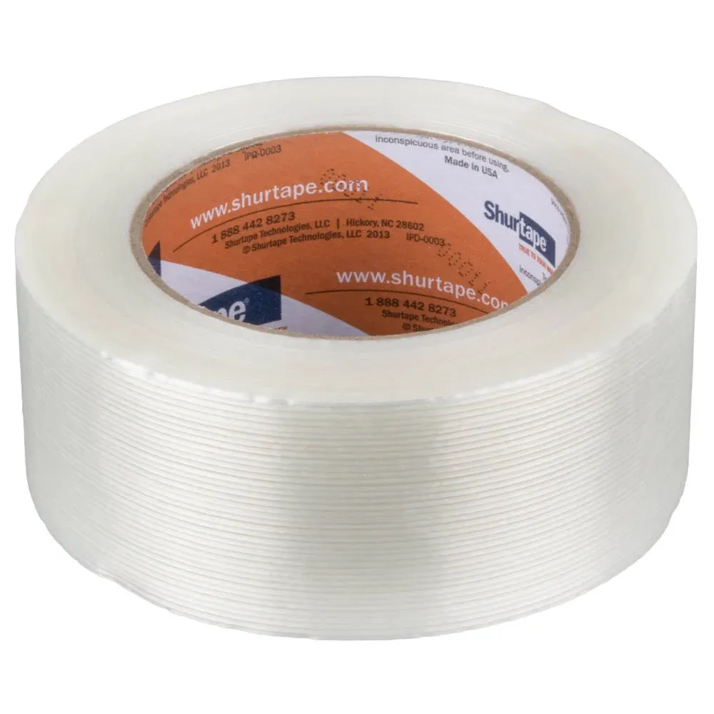 Shurtape&#174; GS 490 Economy Fiberglass Reinforced Strapping Tape 2&quot; x 60 Yds. 4.5 Mil White - Pkg Qty 24