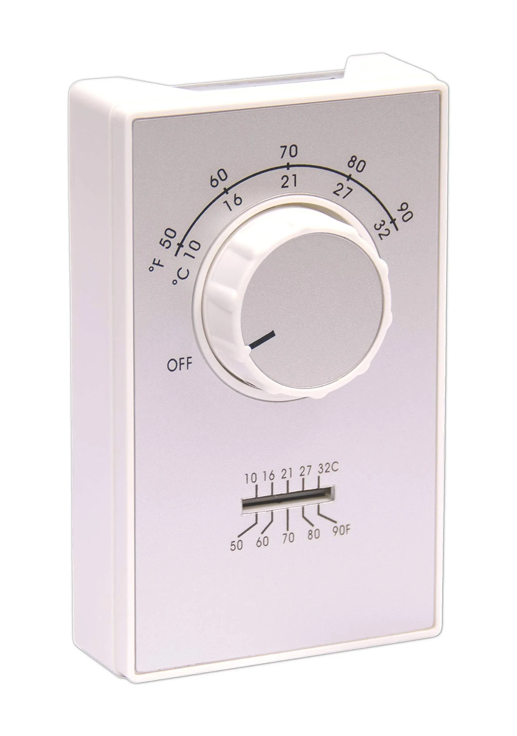 TPI ET9DTS DPST Heat Only Thermostat W/Thermometer,50-90F