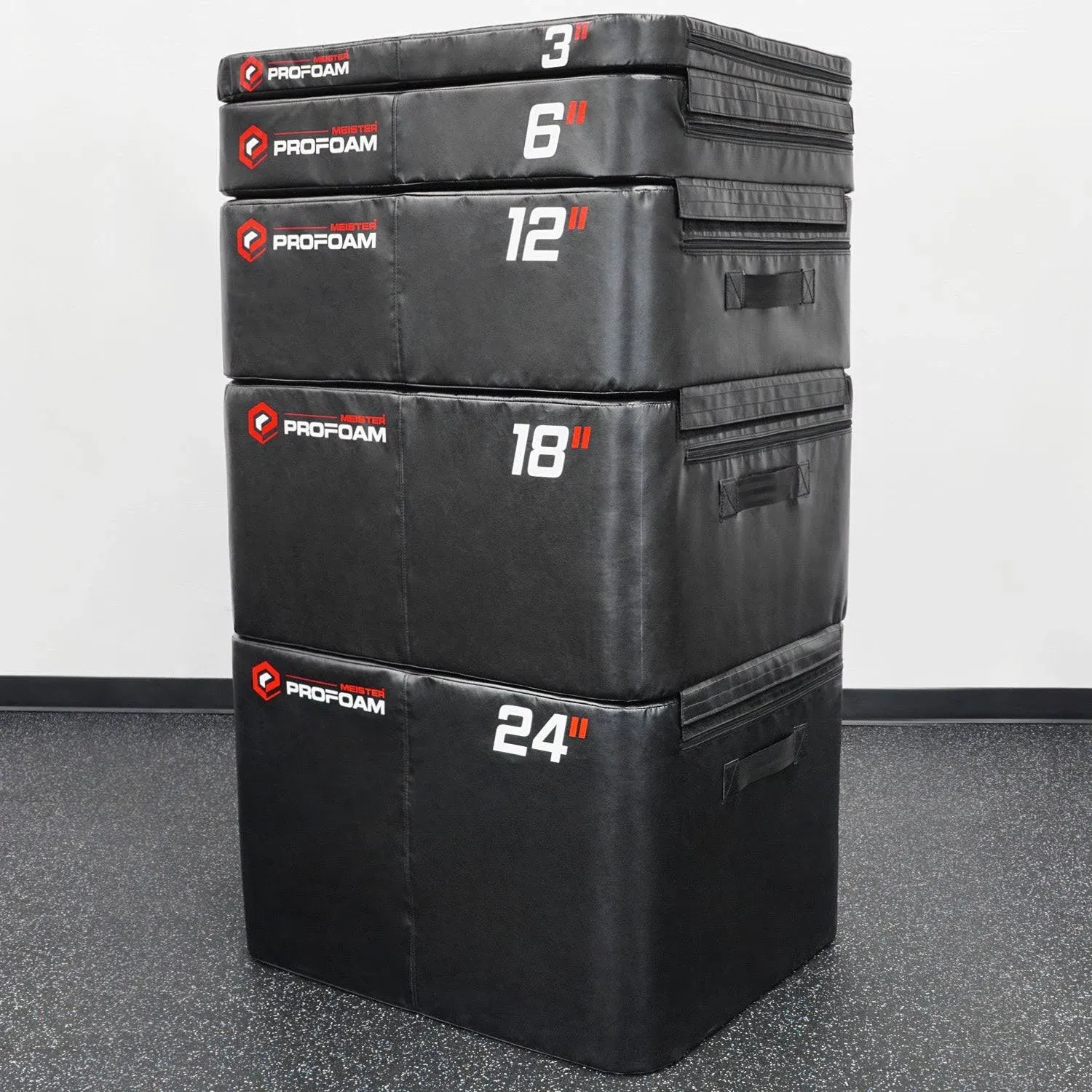 Meister PROFOAM Plyo Boxes - Foam Plyometric Jump Boxes for Professional Gyms