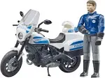 1/16 Ducati Scrambler Police Motorcycle with Policeman by Bruder 62731