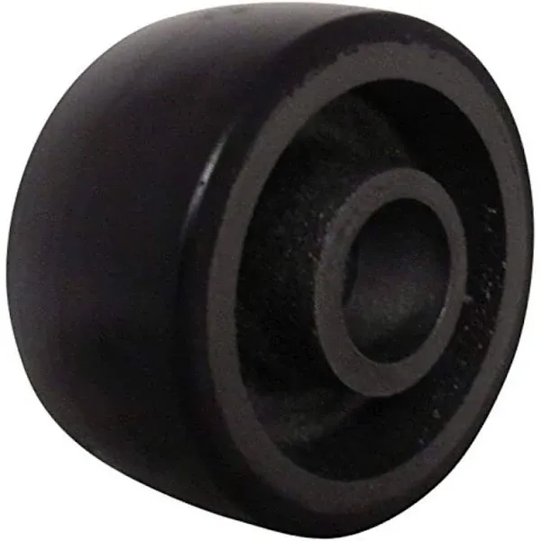 RWM Casters 4" x 2" Urethane on Iron Wheel with Roller Bearing for 1/2" Axle ...