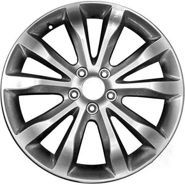 Metallic Polished 10 Spoke 19 x 7.5 Used Wheel