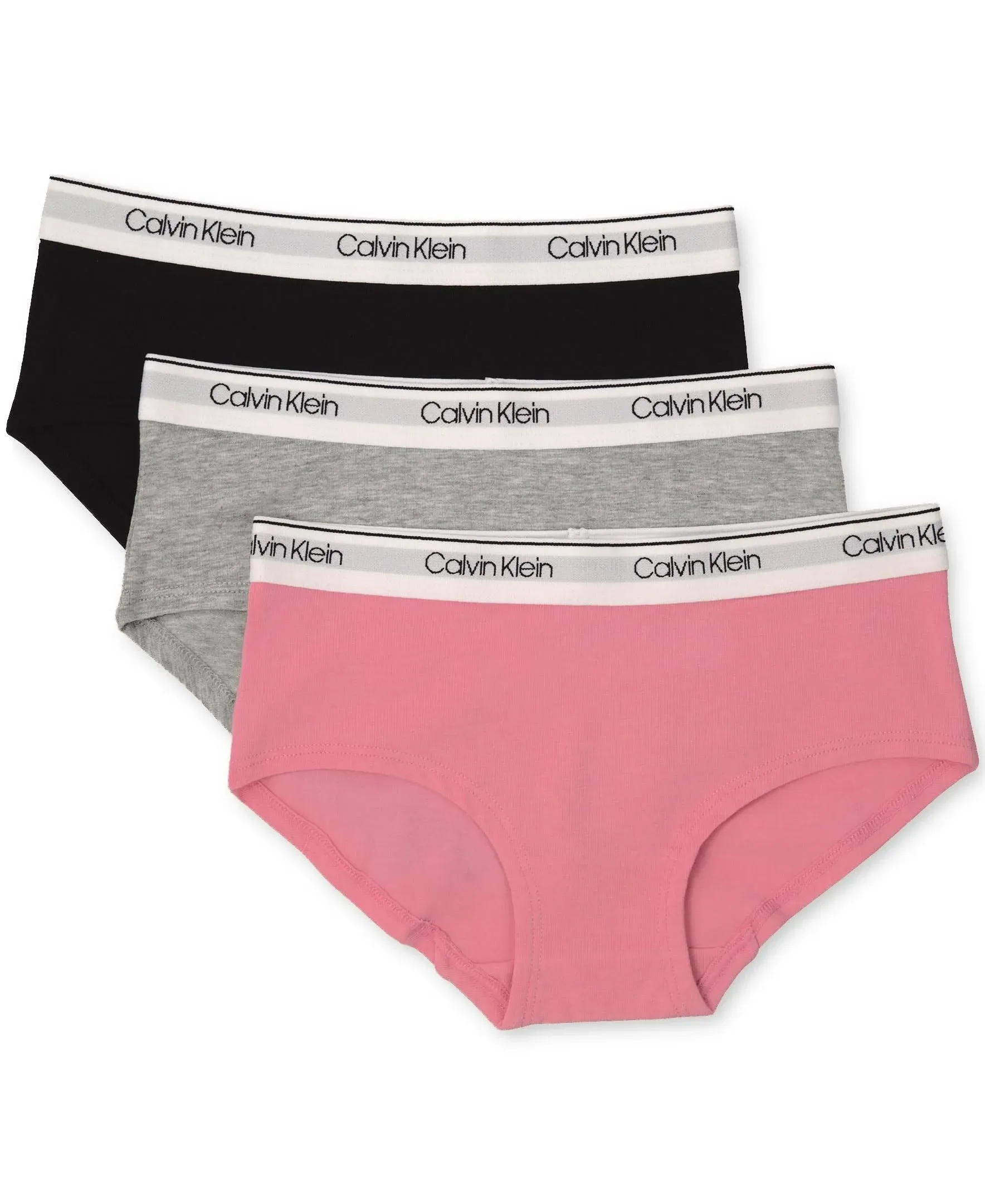 Calvin Klein Girls' Modern Cotton Hipster Underwear Multipack