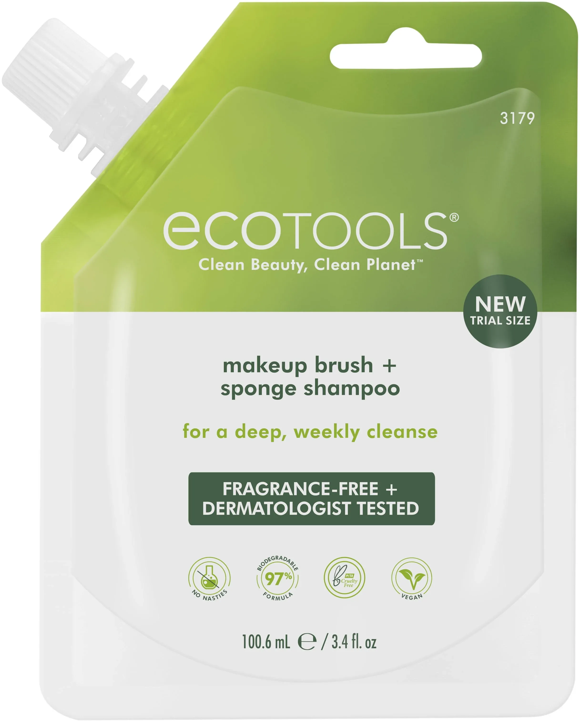 Ecotools Makeup Brush & Sponge Shampoo 3.4oz/ 100.6ml