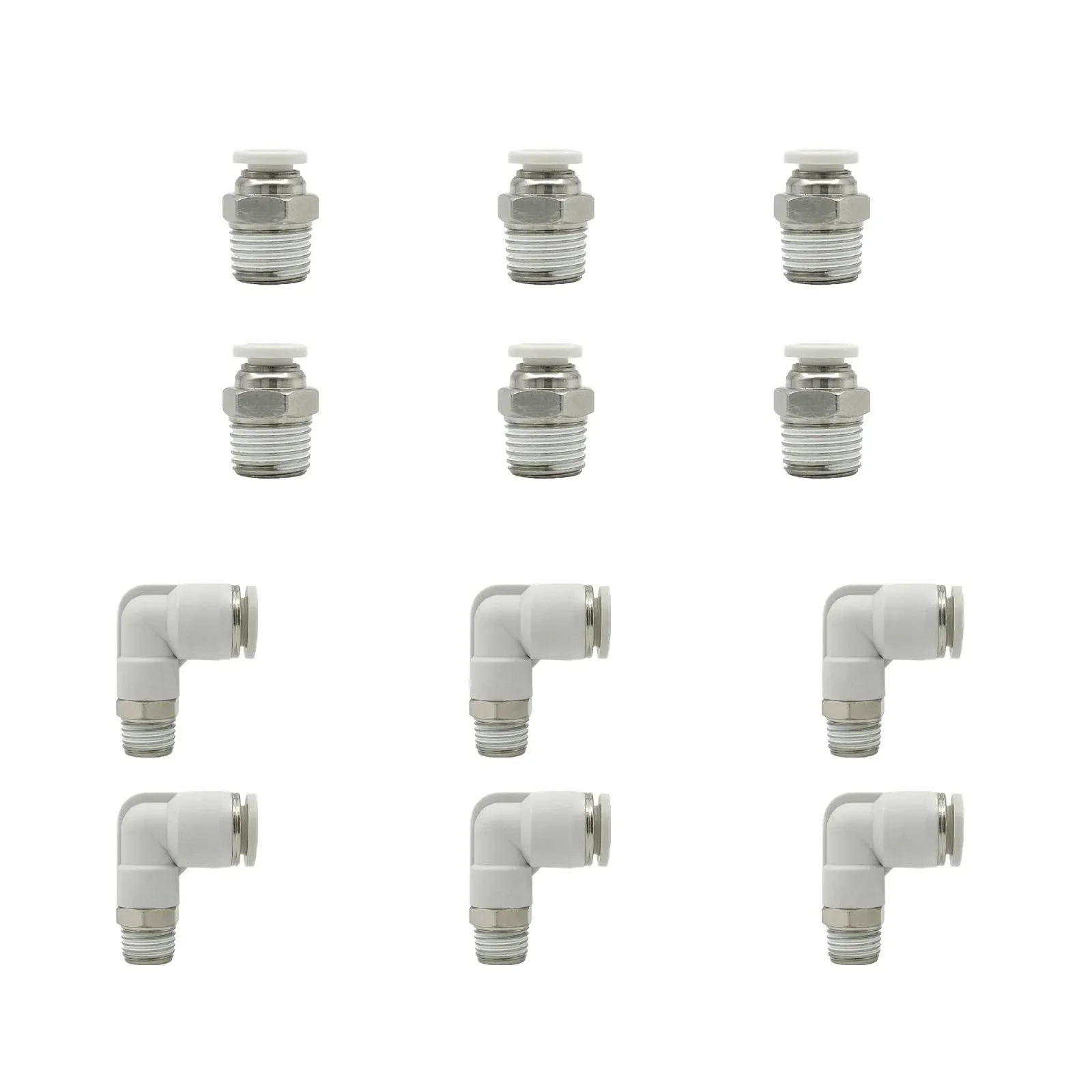 Air Tool Fittings Straight Push Quick Release Connectors Tube Quick Connect F...