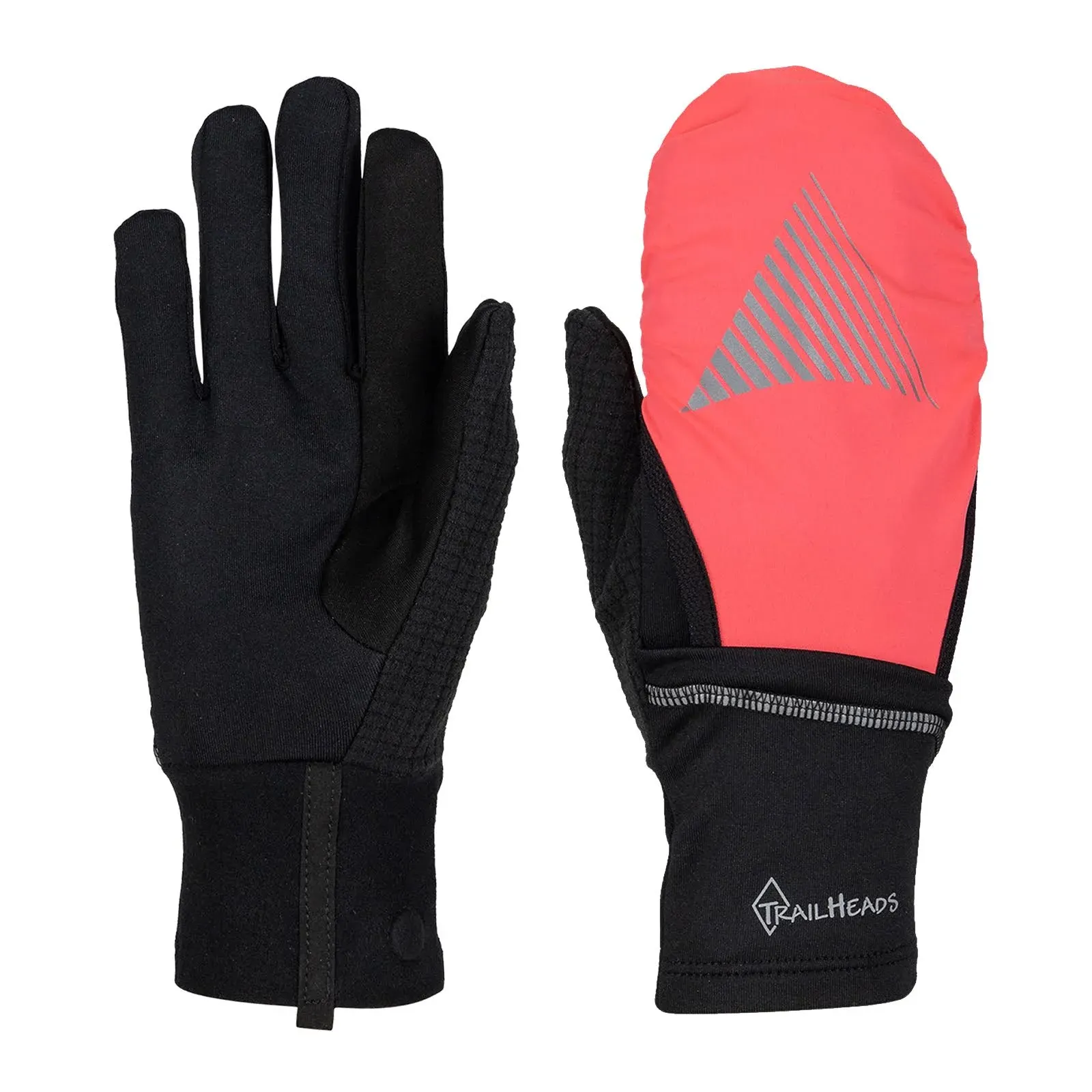 TrailHeads Women's Touchscreen Convertible Running Gloves with Reflective ...