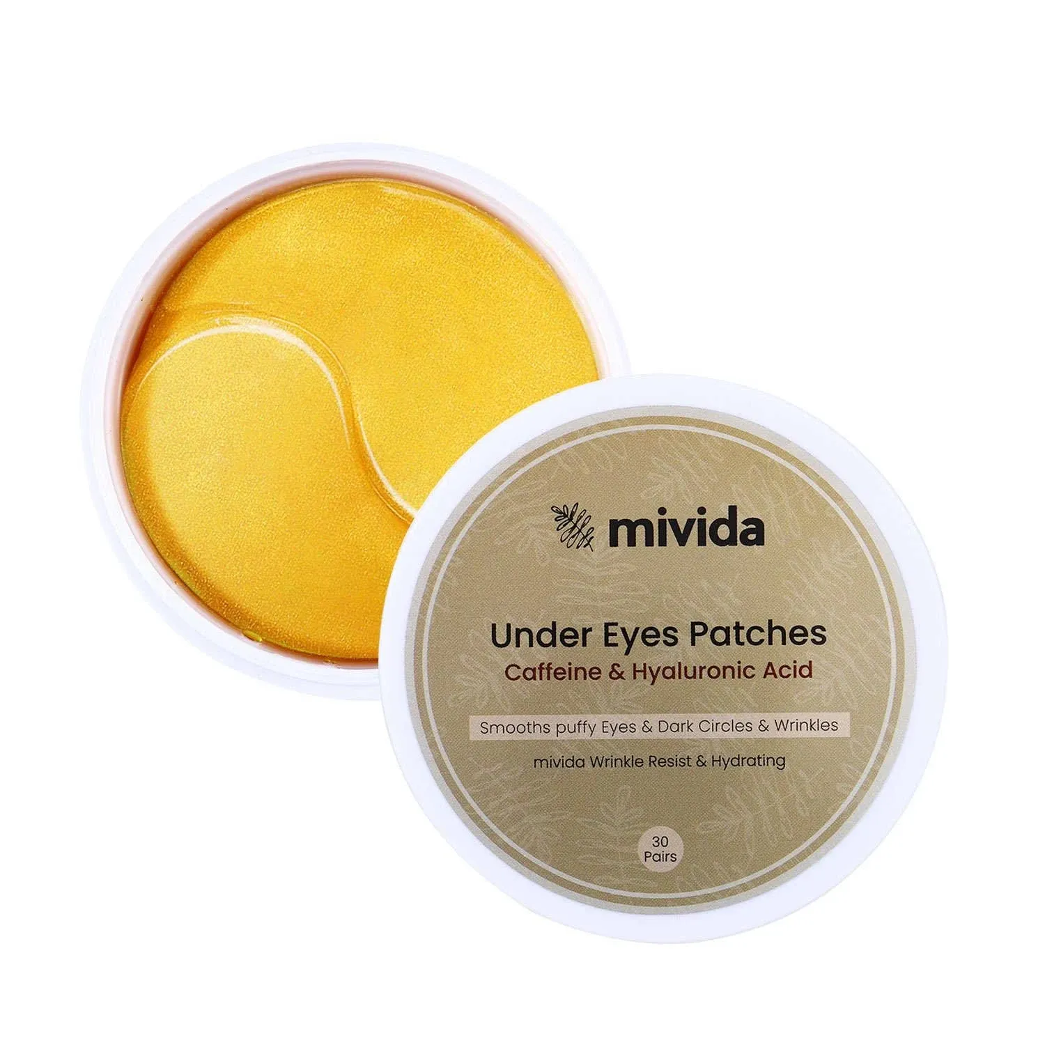 Mivida Hydra-Gel Eye Pads - Under Eye Patches with Caffeine & Hyaluronic 60pcs ...