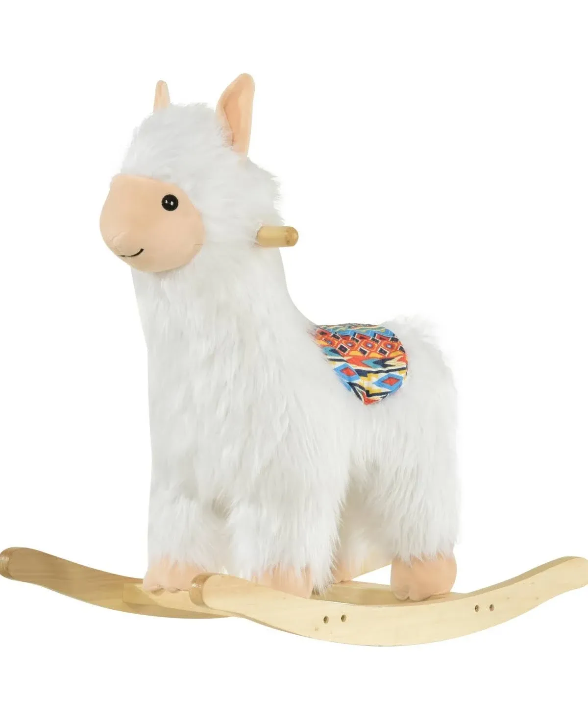 Childrens Swaying Llama Chair Play Toy For Kids 18-36 Months Old In White