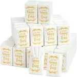 60-Count Wedding Facial Tissue Packs Dry Those Happy Tears Tissues for Guests 3-Ply 10 Sheets Each Pack Bulk Wedding Party Favors Supplies