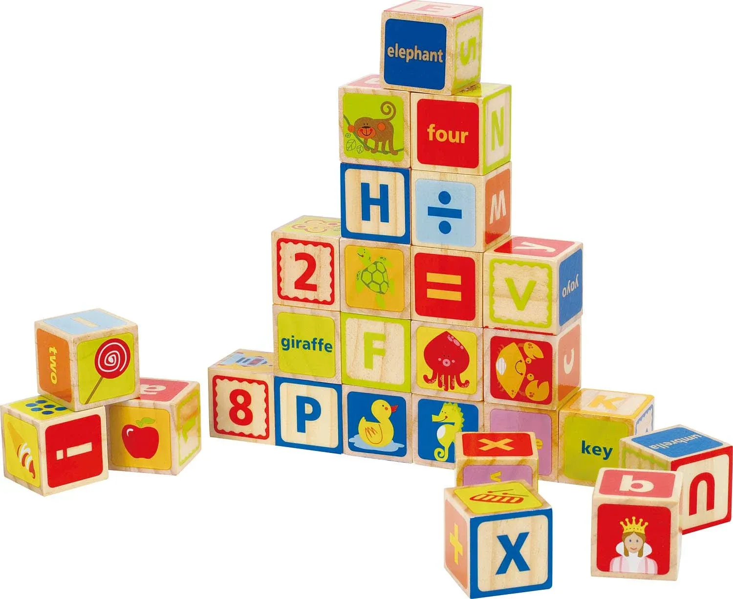 Hape Alphabet & Numbers Stacking Blocks with Pictures