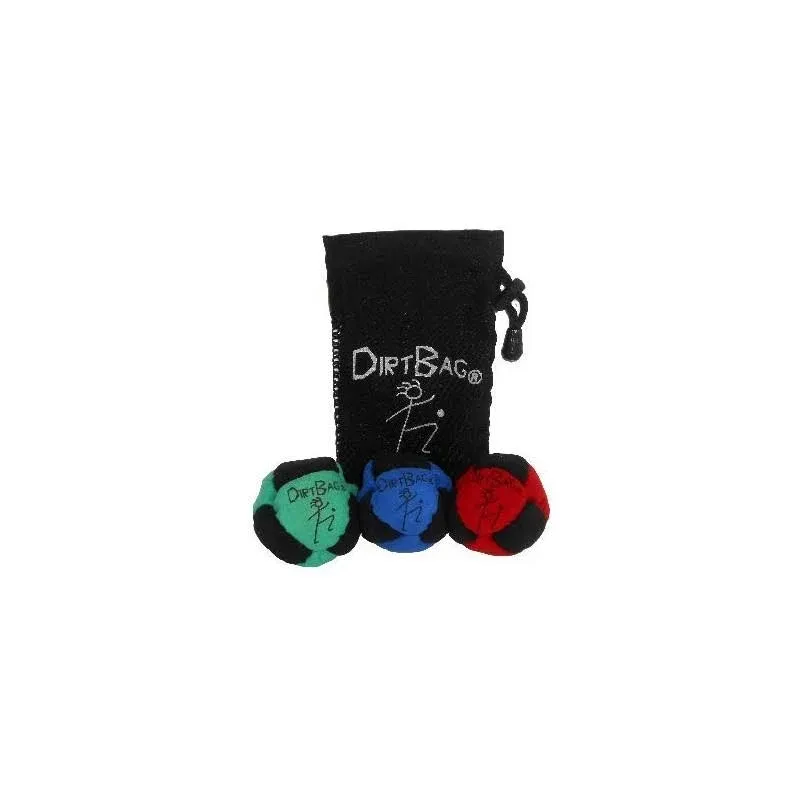 Dirtbag Classic Footbag Hacky Sack 3 Pack with Pouch