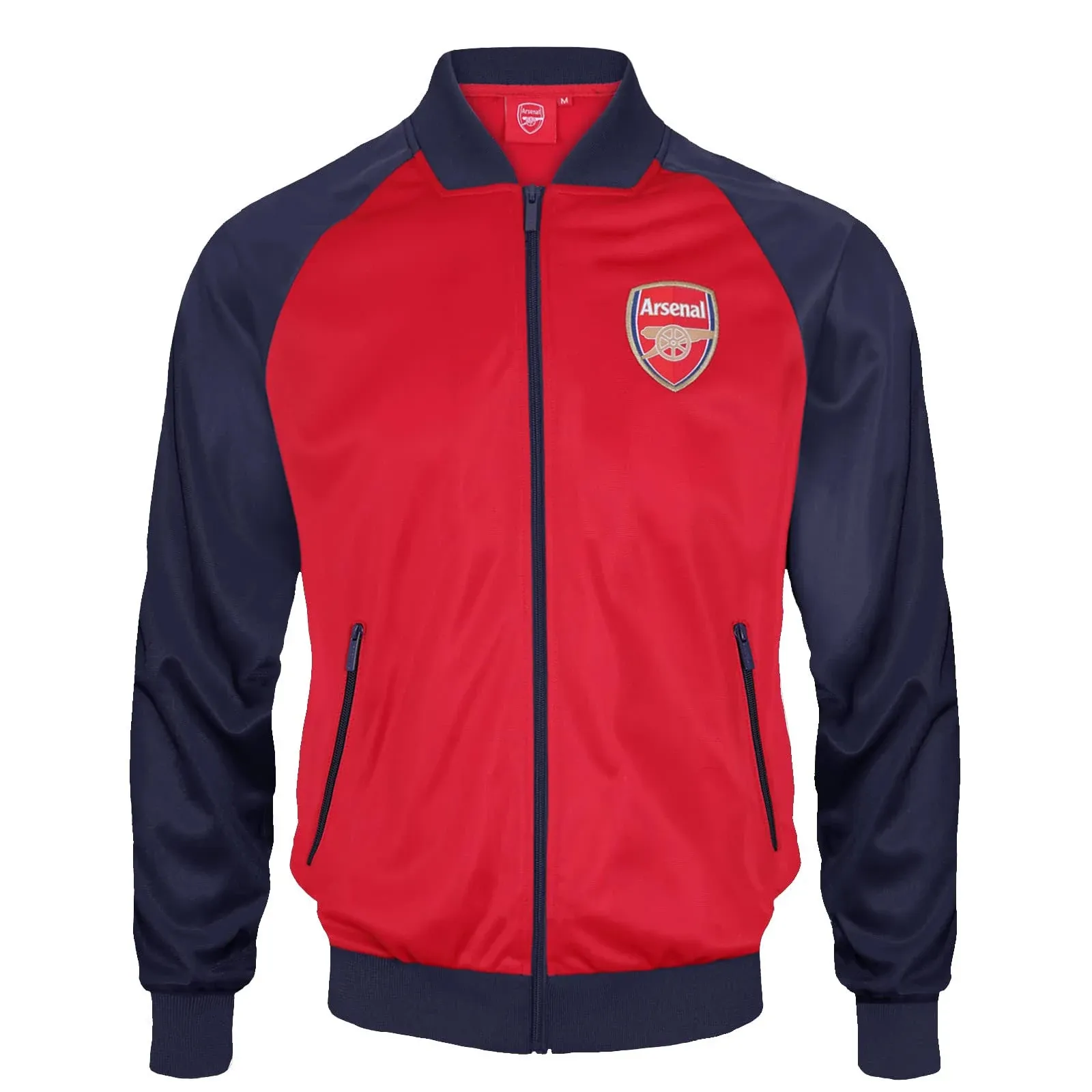 Arsenal FC Official Soccer Gift Mens Retro Track Top Jacket Red Medium