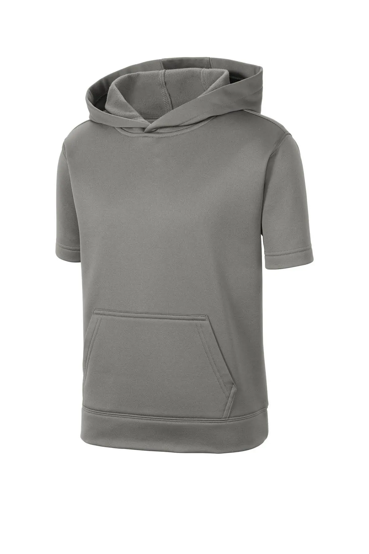 Sport-Tek YST251 Youth Sport-Wick Fleece Short Sleeve Hooded Pullover - Dark ...