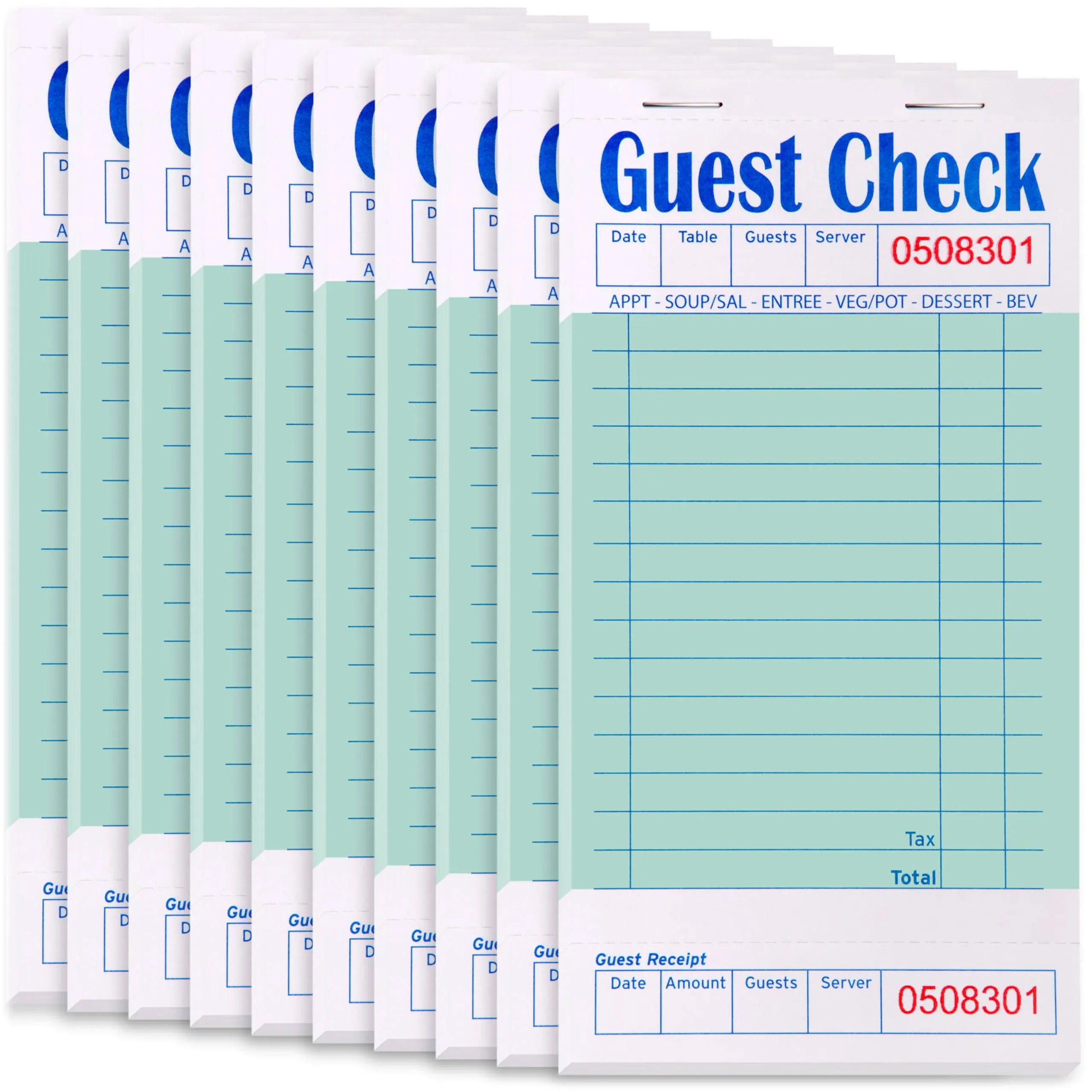 Guest Check Books for Servers Order Book 10 Pack Restaurant Server Notepads w...