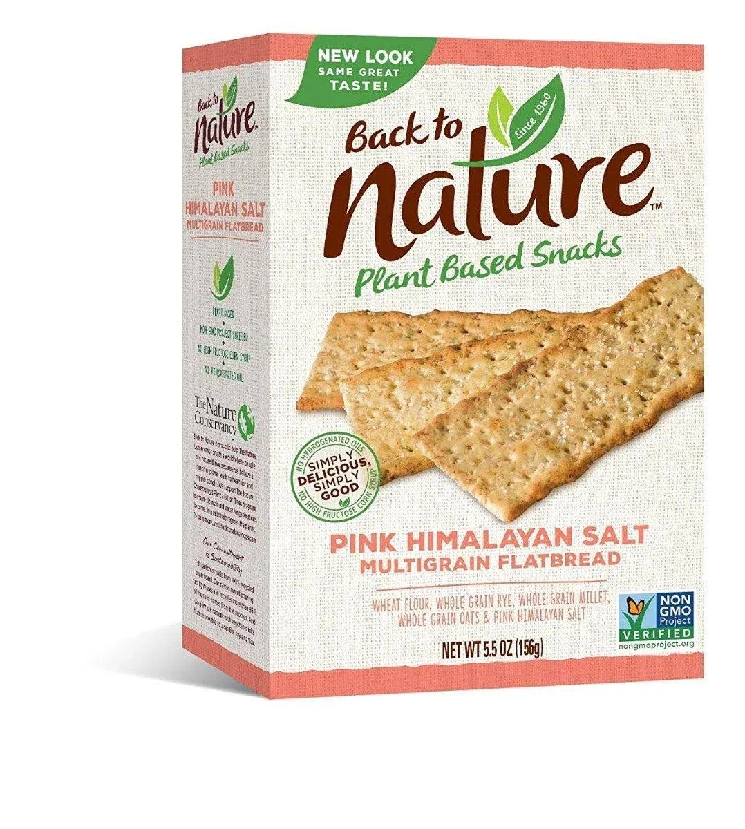 Back To Nature Flatbread Crackers Pink Himalayan Salt Multigrain