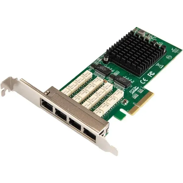 PCI-Express 2.1 (5 GT/s), Quad Port (4x RJ45) Copper Gigabit Ethernet Bypass Server Adapter. Software Programmable Bypass, Normal Mode. 8 Transmit and 8 Receive Queues per Port. Intel I350-AM2 Chipset. Operating Temperature Range: 5 to 50?C or 41 to 122?