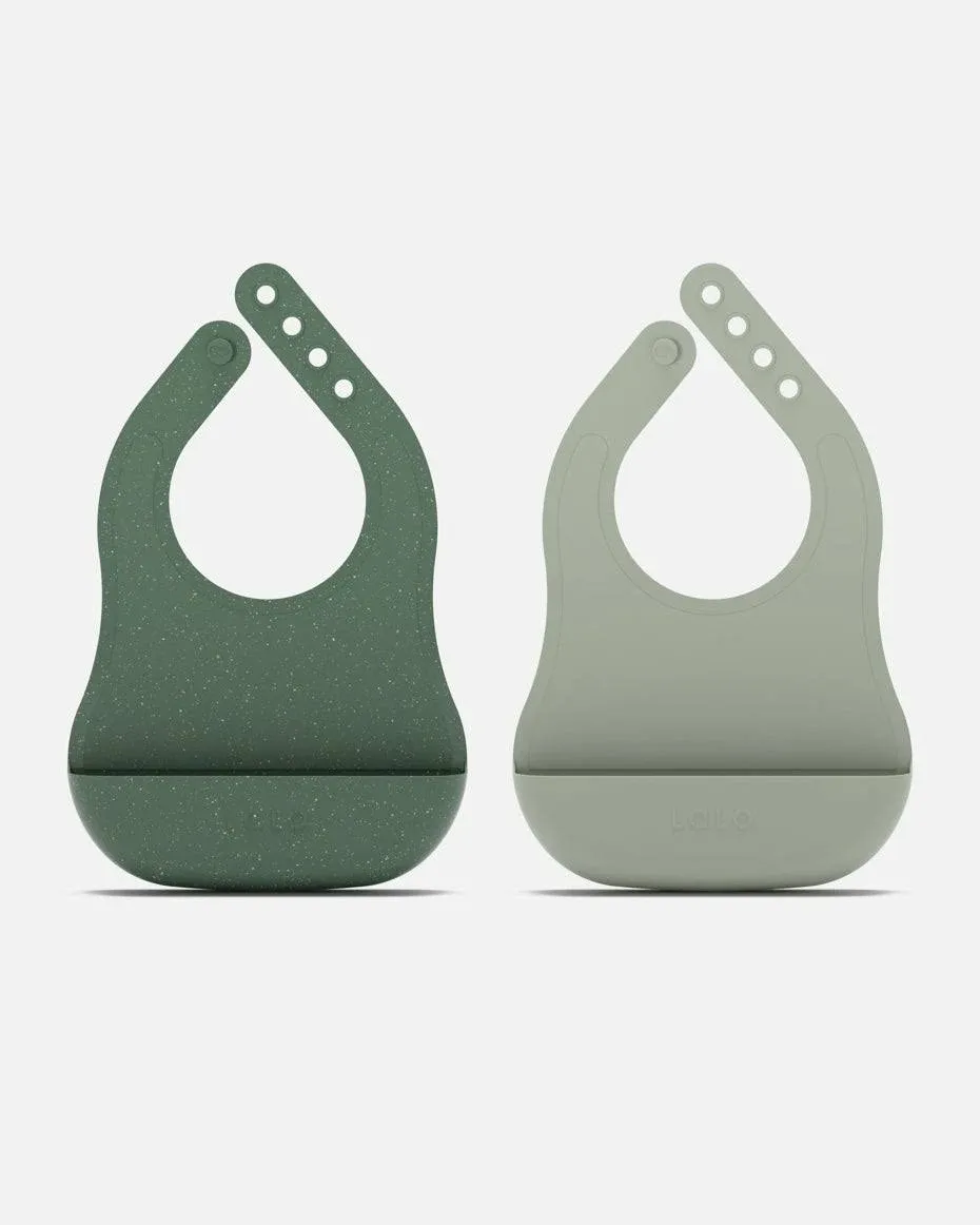  The Bib - Waterproof, Non-Toxic Silicone Baby Bib with Adjustable Neck Sage