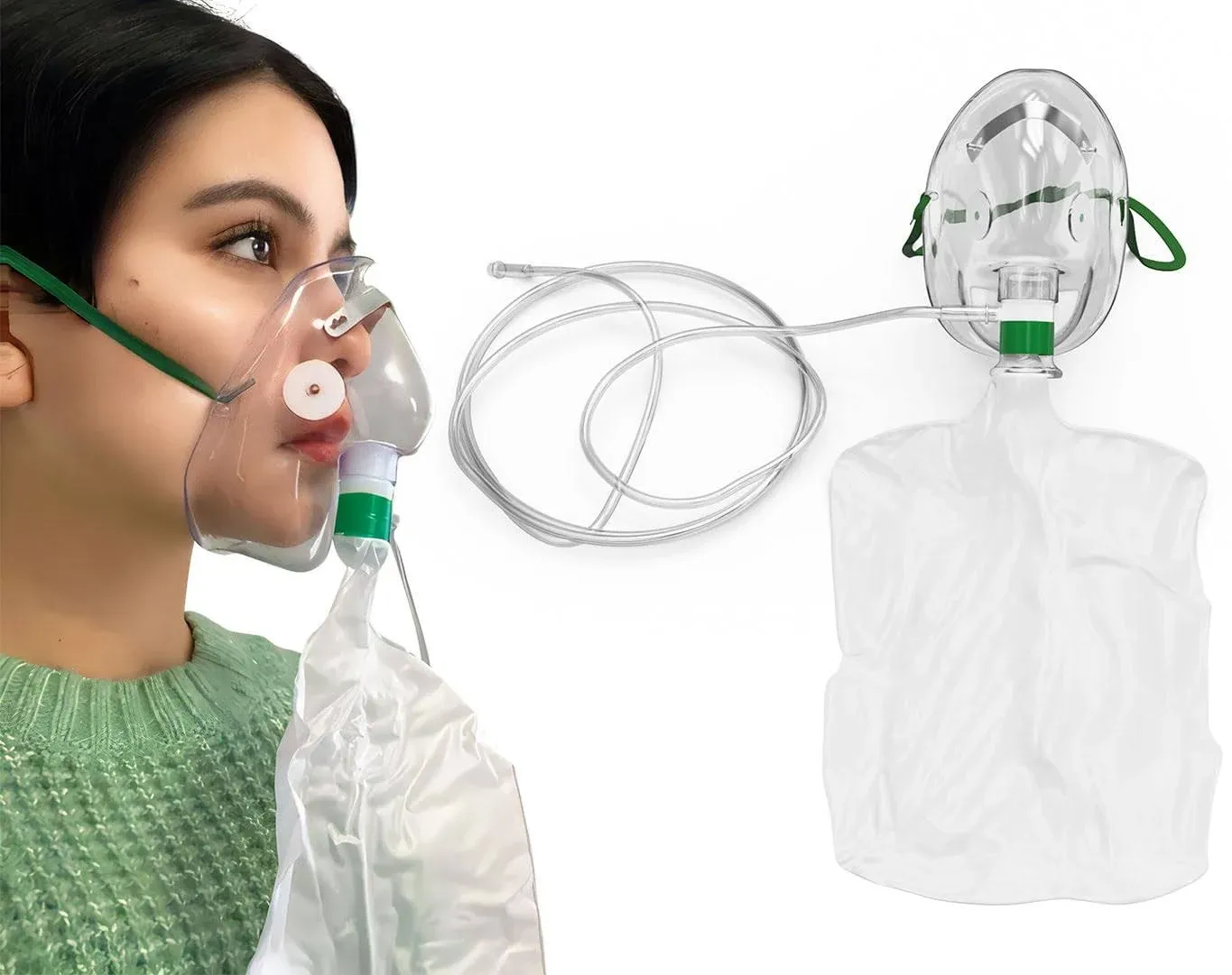 Endure Industries High Oxygen Concentration Delivery Elongated Non-Rebreathing Oxygen Mask,(Pack of 5), Rebreather Oxygen Mask (Pediatric Size)