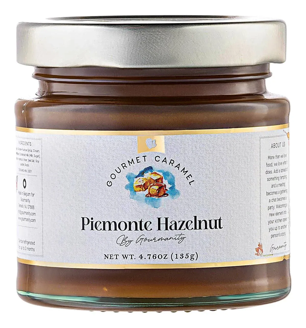 Gourmanity Royal Preserve Piemonte Hazelnut Caramel Sauce 4.76oz