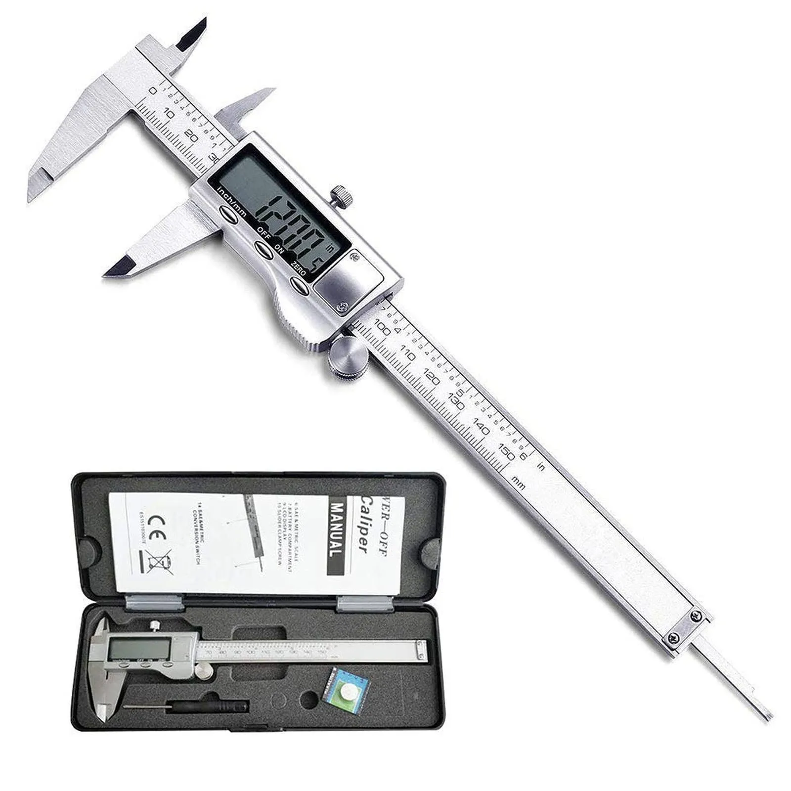 LOUISWARE Digital Caliper, Caliper Measuring Tool with Stainless Steel ...