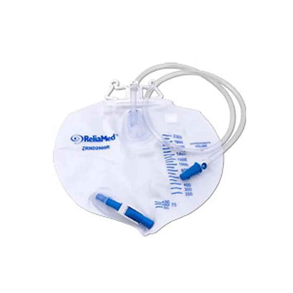 Cardinal Health Standard Vented Drainage Bag with Double Hanger Anti-Re Flux Valve