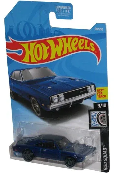 Hot Wheels Rod Squad 9/10 (2017) Blue '69 Dodge Charger 500 Toy Car 80/250