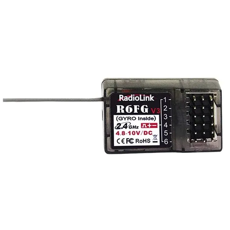 R6FG V5 6CH 2.4GHz RC Receiver w/ Gyro, Surface Long Range Control RX Radiolink