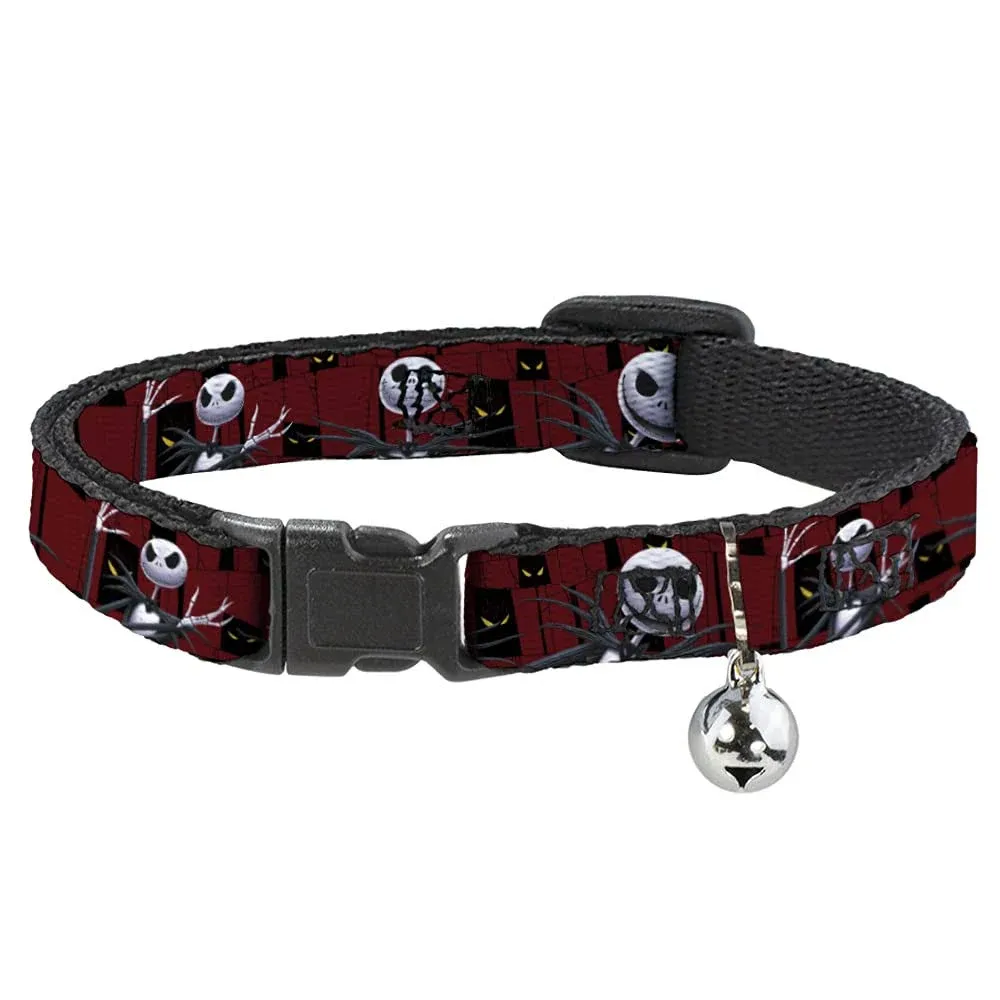 Nightmare Before Christmas 3-Jack Poses Peeping Eyes Disney Breakaway Plastic Clip Collar