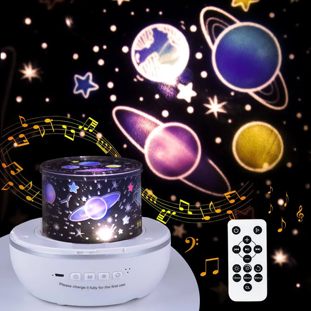 Star Projector Night Lights for Kids Room.Bluetooth Music lamp for Baby Bedroom.Valentine's Day Gifts/Birthday Gifts for Girls and Boys.Stars, Moon and Galaxy can Help Children Sleep Better.