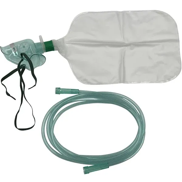 5pk Pediatric Non-Rebreather Oxygen Mask w/6.8Ft Crush ResistantTubing