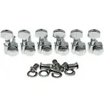 KAISH Chrome 2 Pin Locking Tuners Tuning Keys Pegs Machine Heads for American Stratocaster/Telecaster Strat/Tele