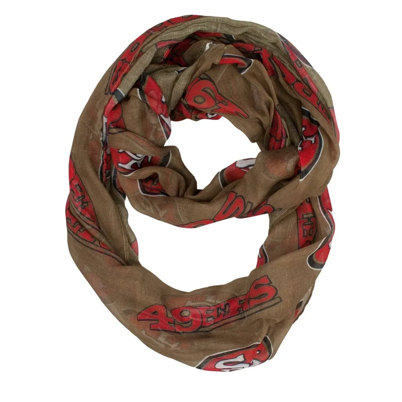 Littlearth San Francisco 49ers NFL Sheer Infinity Scarf