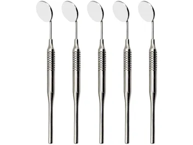 Dental Mirrors Set of 5 Silver Chrome ARTMAN Brand