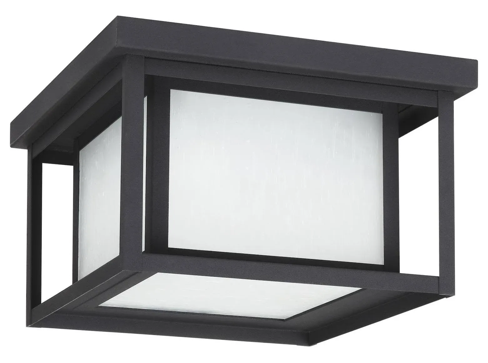 Generation Lighting Hunnington LED Outdoor Flush Mount Black 7903997S