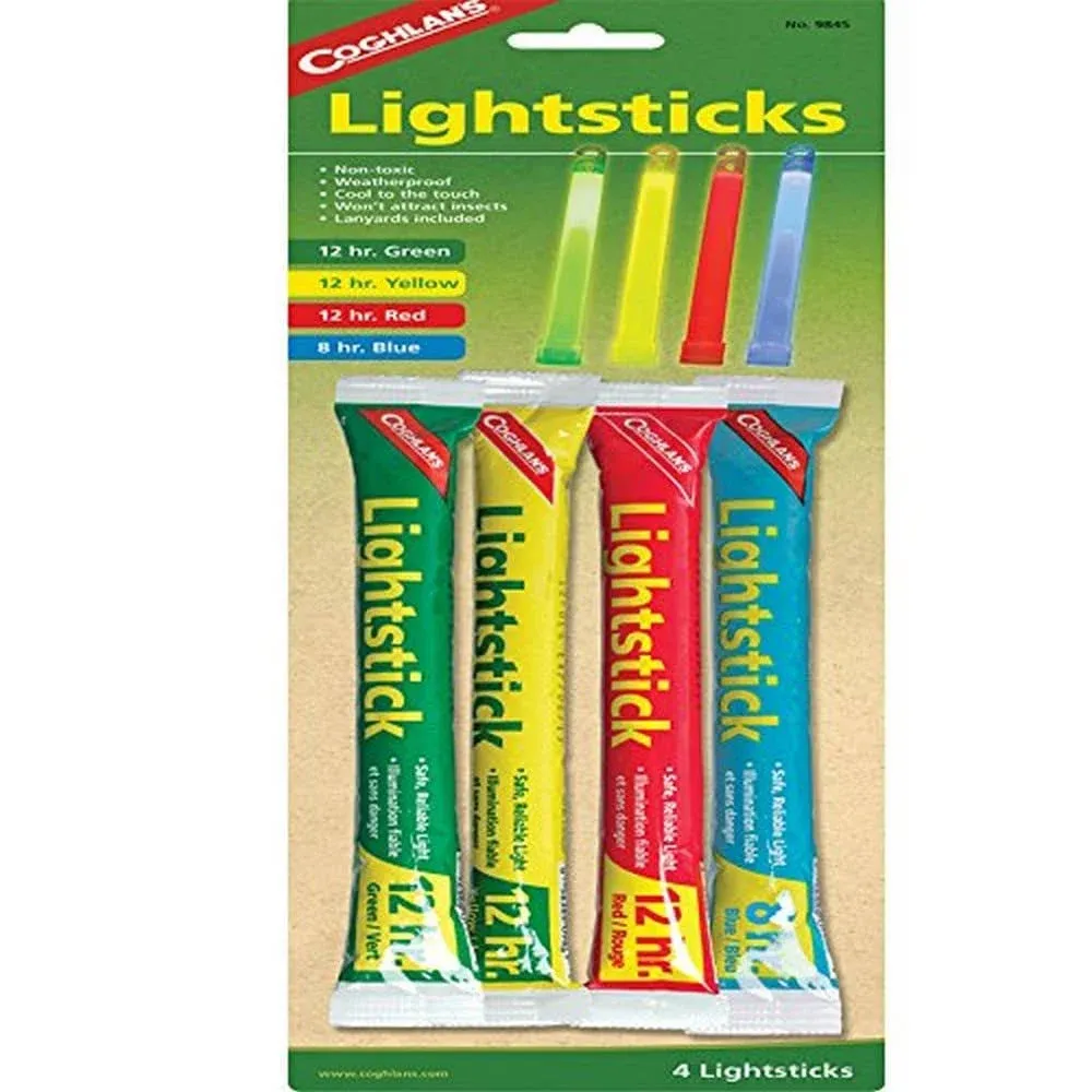 Coghlan's Assorted Lightsticks- 4 Pack