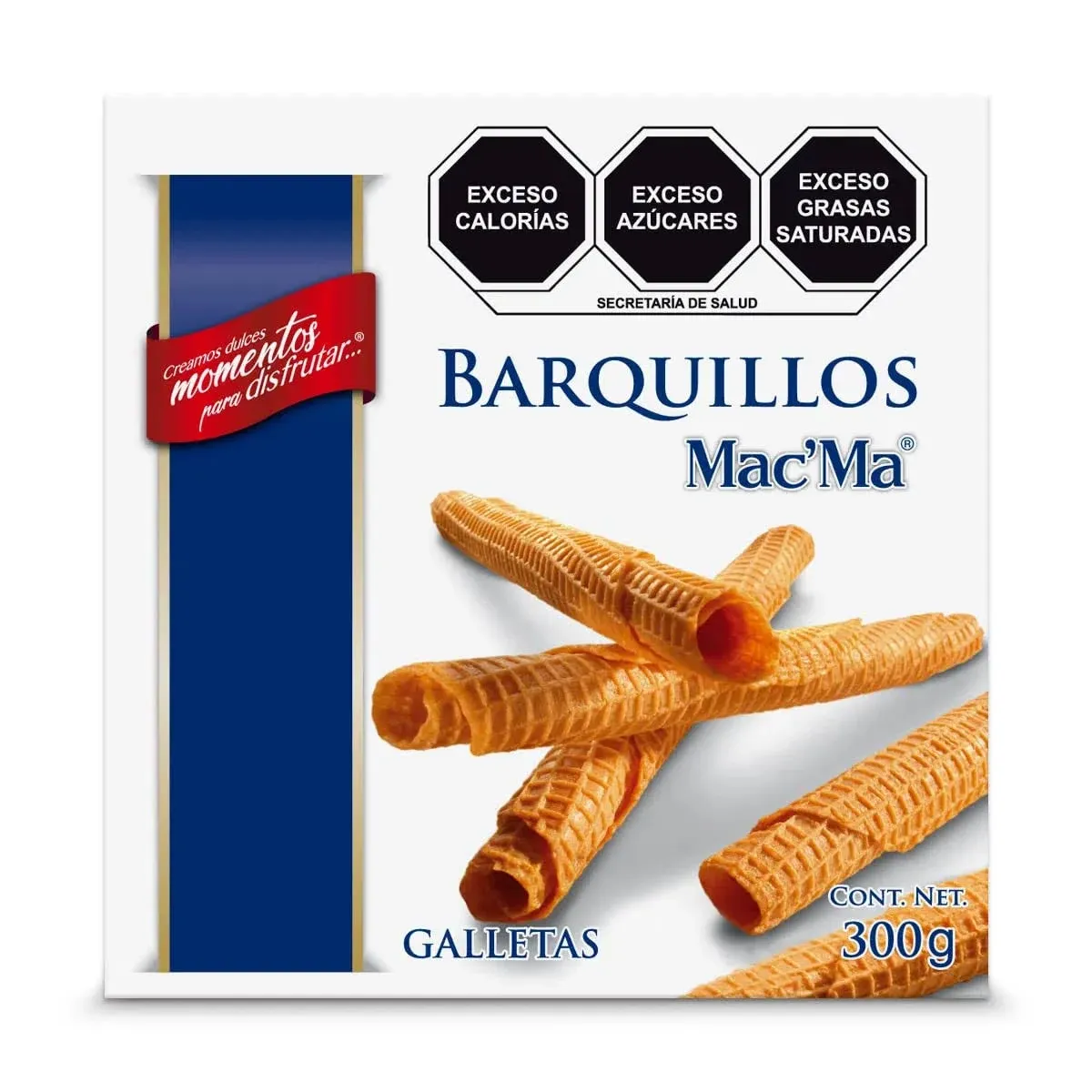 "Authentic Mac'Ma Barquillos Wafer cookies galletas 10.58 OZ"