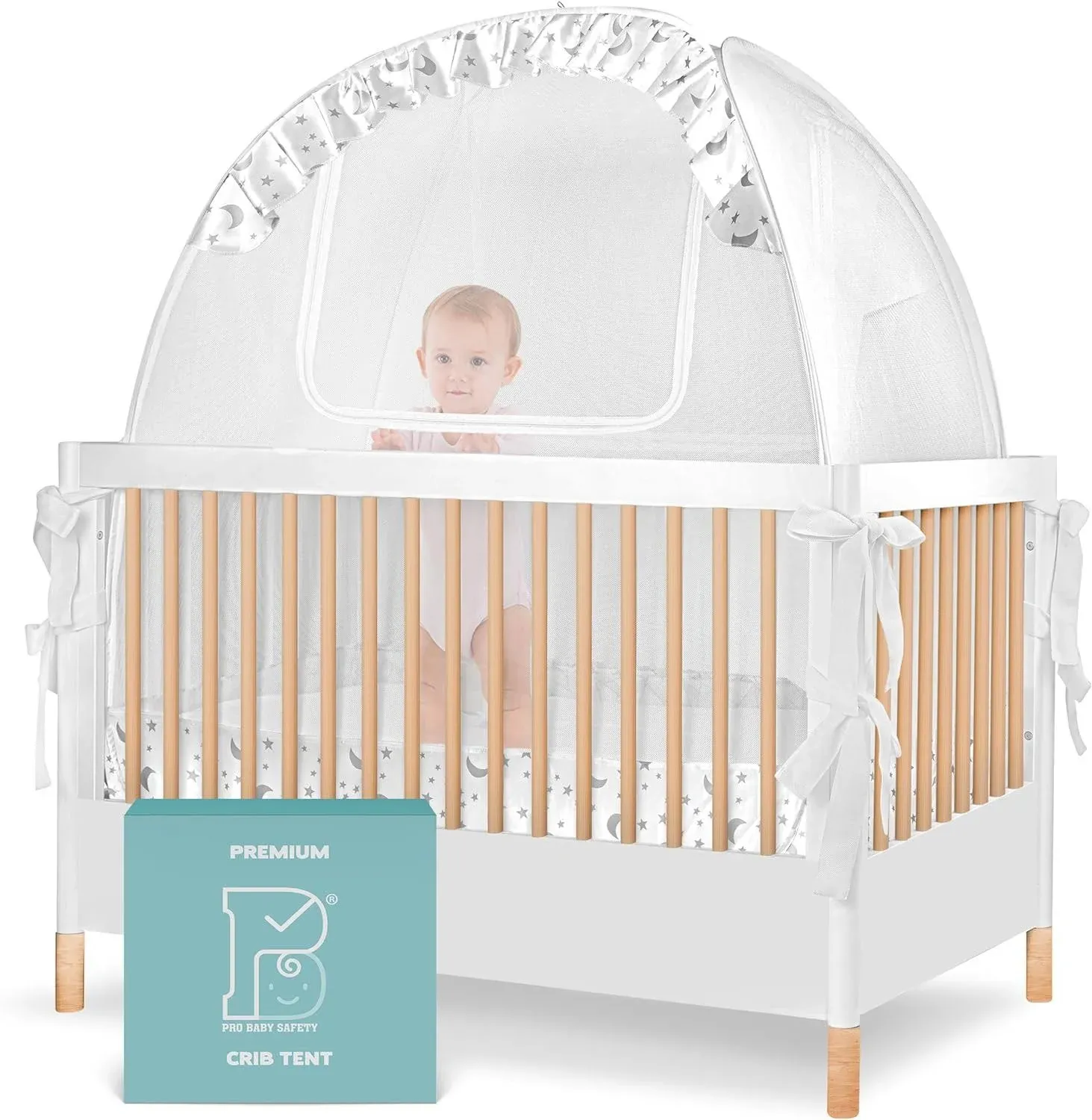 Pro Baby Safety Premium Pop Up Crib Tent, Crib Cover to Keep Baby from Climbi...