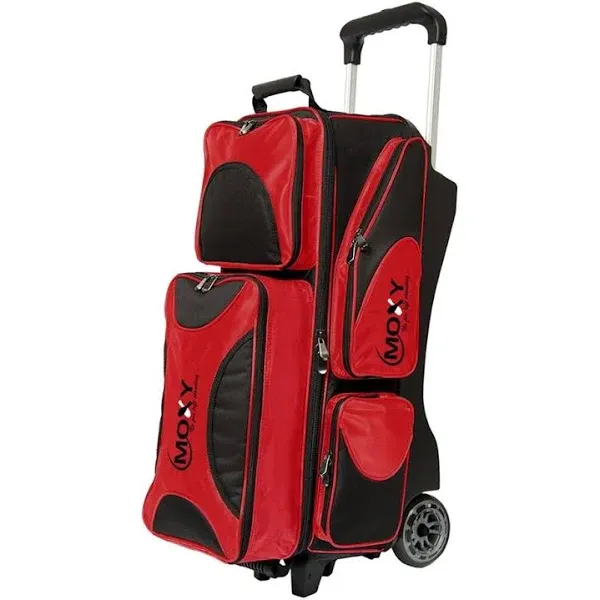 Moxy Deluxe Triple Roller Bowling Bag- Red/Black