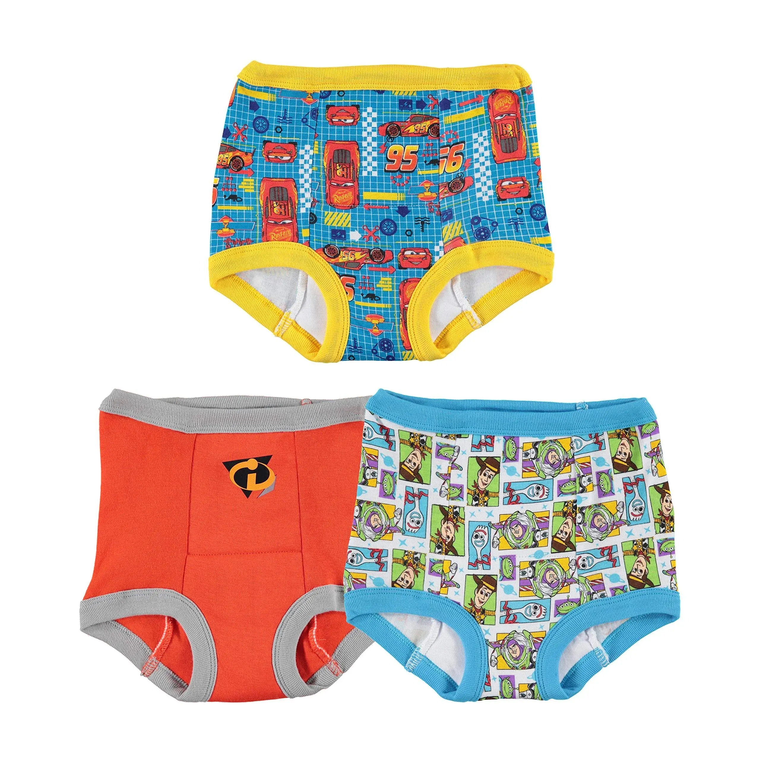 Disney Baby Pixar Potty Training Pants with Cars, Toy Story, Nemo & More with Chart & Stickers in Sizes 2t, 3t and 4t